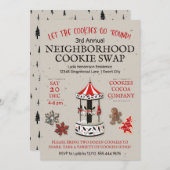 Karousel Weihnachtskochtausch Einladung (Vorne/Hinten)