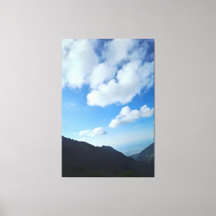 Karpaten-Blauhimmel-Gipfel – Rumänien Bergkunst Leinwanddruck