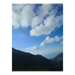 Karpaten-Blauhimmel-Gipfel – Rumänien Bergkunst Poster