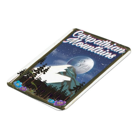 Karpaten-Gebirge Reiseplakat Magnet (Linke Seite)