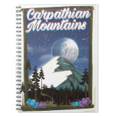Karpaten-Gebirge Reiseplakat Notizblock (Vorderseite)