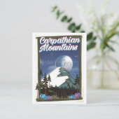 Karpaten-Gebirge Reiseplakat Postkarte (Stehend Vorderseite)