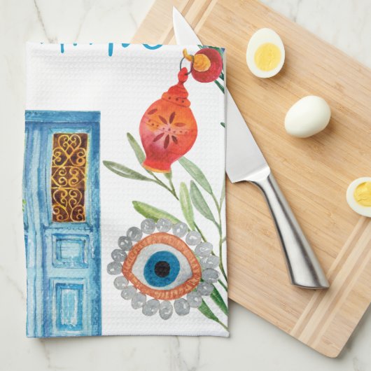 Karpathos Breeze Kitchtuch Geschirrtuch (Viertel Falte)