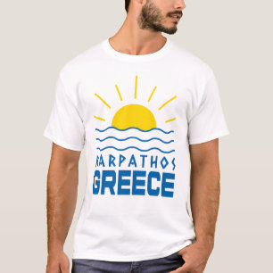 Karpathos Greece Sunshine and Sea Men's White T-Shirt