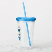 Karpe Diem Profanity Quote Blaue Typografie Acryltrinkbecher (Links)