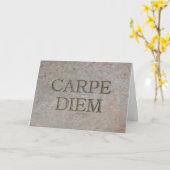 Karpe Diem Stone Grußkarte Karte (Gelbe Blume)