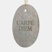 Karpe Diem Stone ovale Keramik Keramik Ornament (Links)
