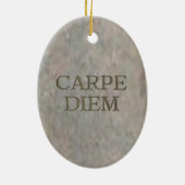 Karpe Diem Stone ovale Keramik Keramik Ornament (Hinten)