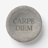 Karpe Diem Stone Papierschüsseln Pappteller (Vorderseite)