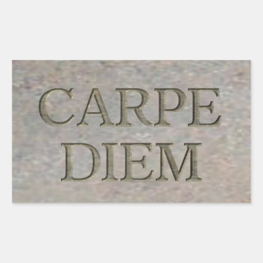 Karpe Diem Stone Rechteck Aufkleber (Vorderseite)