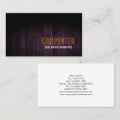 Karpenter Business Card Dunkles Holz Visitenkarte (Vorne/Hinten)
