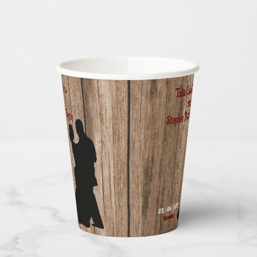 Karpenter-Hochzeit Pappbecher (Links)