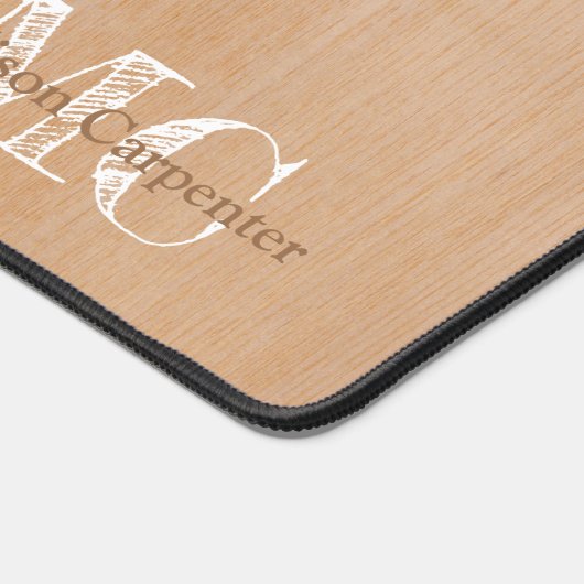 Karpenter Monogram, hellbraun Schreibtischunterlage (Ecke)