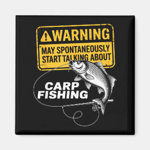 Karpfen-Angler-Design für Männer Lustiger Katzenfi Magnet
