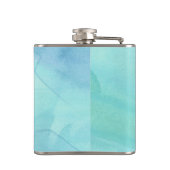 Karpfen, dass Diem Zitat Aqua Wasserfarbe Flachmann (Rückseite)