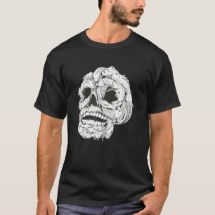 Karpfen Fisch Schädel Skelett Halloween Kostüm Sch T-Shirt