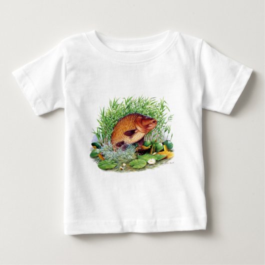 Karpfen-Fischen Baby T-shirt (Vorderseite)