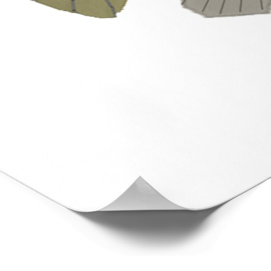 Karpfen - Fischkopf Poster (Ecke)