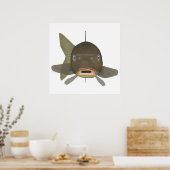 Karpfen - Fischkopf Poster (Küche)