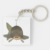 Karpfen - Fischkopf Schlüsselanhänger (Rückseite)