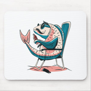 Karpfen Großvater Mousepad