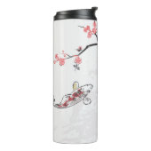 Karpfen Koi Fisch Naturlandschaft Sketch-Illustrat Thermosbecher (Nach links gedreht)