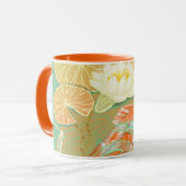Karpfen Koi Fisch-Wasser-Lilien-Teich-kombinierte Tasse (Vorderseite Links)