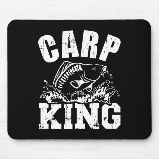 Karpfen König Angeln Mousepad (Vorne)