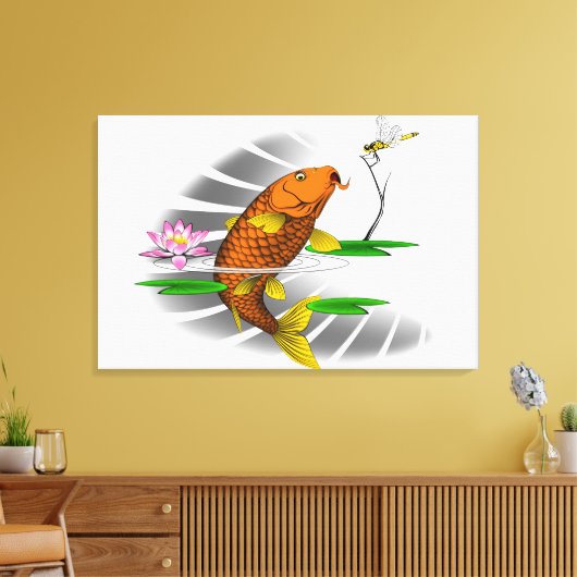Karpfen Leinwanddruck (Insitu (Wohnzimmer))