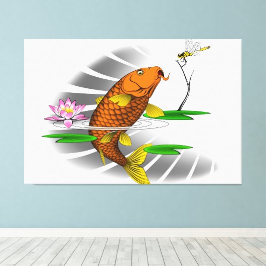 Karpfen Leinwanddruck (Insitu (Holzboden))