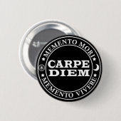 Karpfen Nehmen Sie den Tag Mmenro mori Button (Vorne & Hinten)