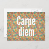 Karpfen, Tag erfassen, farbiges Muster Postkarte (Vorne/Hinten)