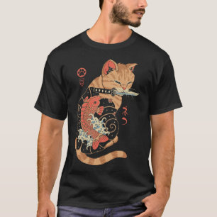 Karpfen Tätowierte Katze  T-Shirt
