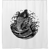 Karpfen und Wasser Duschvorhang (Vorderseite)
