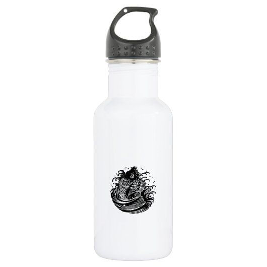Karpfen und Wasser Trinkflasche (Vorderseite)
