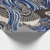 Karpfen und Waves Papier im japanischen Stil Geschenkpapier (Ecke)