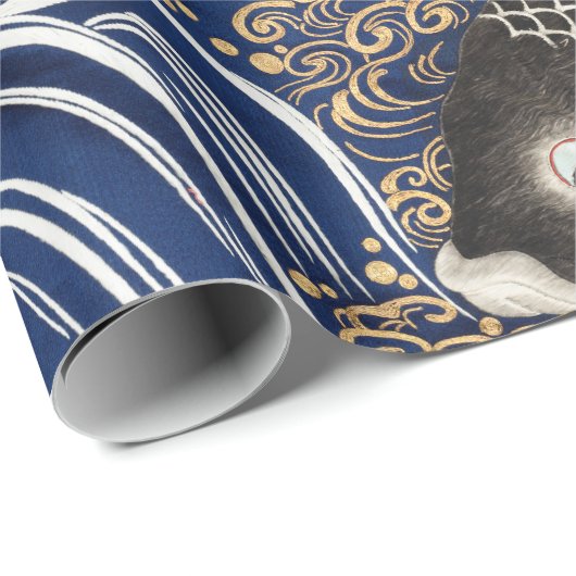 Karpfen und Waves Papier im japanischen Stil Geschenkpapier (Rolleneckpunkt)