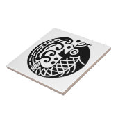 Karpfen und Welle Fliese (Seite)