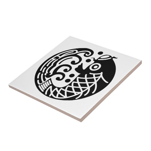 Karpfen und Welle Fliese (Seite)