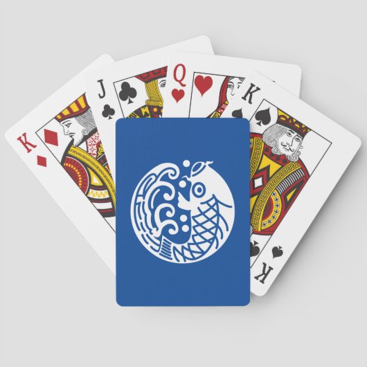 Karpfen und Welle Spielkarten (Rückseite)
