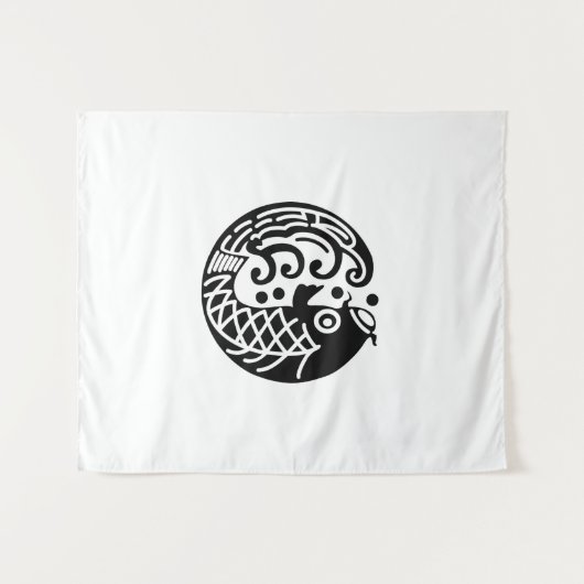 Karpfen und Welle Wandteppich (Vorderseite (Horizontal))