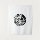 Karpfen und Welle Wandteppich (Vorderseite)