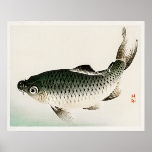 Karpfen von Kōno Bairei (1844-1895) Poster
