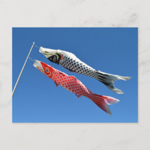 Karpfenbanner (Koinobori): Tokio, Japan Postkarte