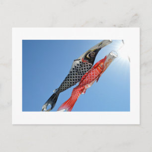 Karpfenbanner (Koinobori): Tokyo, Japan Postkarte