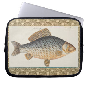 Karpfenfisch Fischmalerei Süßwasserzeichnung  Laptopschutzhülle