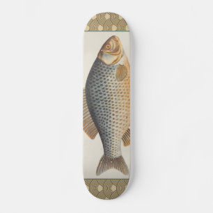 Karpfenfisch Fischmalerei Süßwasserzeichnung Skateboard