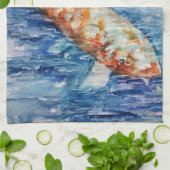 Karpfenfisch Geschirrtuch (Gefaltet)