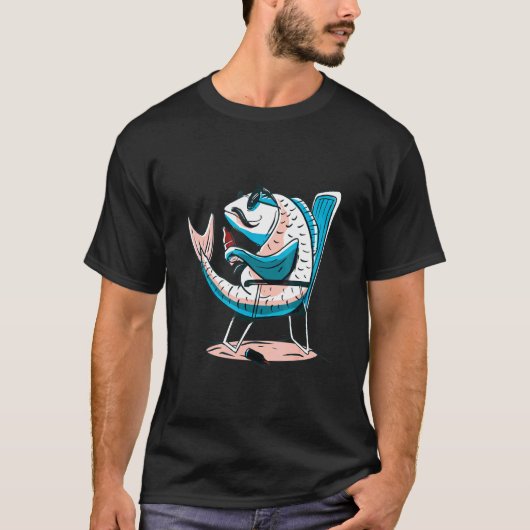 Karpfenfisch Mit Bier Fischer T-Shirt Design (Vorderseite)