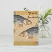 Karpfenfisch, Süßwasser anstrichen Einladung (Stehend Vorderseite)